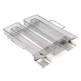 Wiltec BBQ Sparbrand 22 x 20.5 x 4.5 cm Cold Smoke Generator Made of Stainless Steel Burning Time up to 8 Hours, Cold Smoke Generator for Cold Smoking Smoker