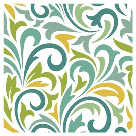 Floral Allover Stencil, 16.51 x 16.51 cm (S) - Stencils for Walls - Original Flowers Wallpaper Design Stencil