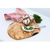 Olive wood chopping board with natural edge, 25cm