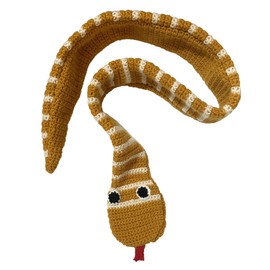 BIBITIME Knitted Scarf Funny Animal Shaped Handmade Creative Winter Warm (One Size, Yellow)