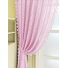 F-CHU Pink Net Curtains for Windows 72 drop Voile Curtains