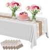 Newwiee 6 Pack Plastic Table Runner 14 x 108 Inch