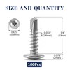 #8 x 3/4" Sheet Metal Screws 100PCS 410 Stainless Steel