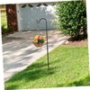 Kisangel Ground Hanging Shepherd Hook Rust Resistant Lantern Hanger for
