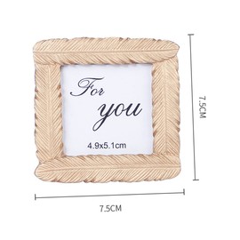 TOPPERFUN 2 Piezas Portafotos, Marco de Fotos Pequeño de Resina de 7,5 cm/3,0 pulgadas, Marco de Fotos Pequeño Decorativo Vintage, Portafotos Creativo Para Decoración de Bodas