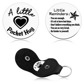 Motivational Gifts for Women Men Mental Health Gifts Little Reminders Keychain Inspiration Pocket Hug Token for Bestie Christmas Birthday Graduation Present for Friend Sister Son Daughter