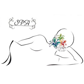 Spa Room Artwork Deco Wall Sticker Decal15 W X 23" H (1 Piece) (W-0002)