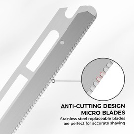 ZOMCHI ZOMCHI Reusable Metal Dermaplane Tool Refills, Set of 10 Replacement Blades (Micro Distance), Dermaplaning Razor Refills, Plastic Free Eyebrow Razor Blades