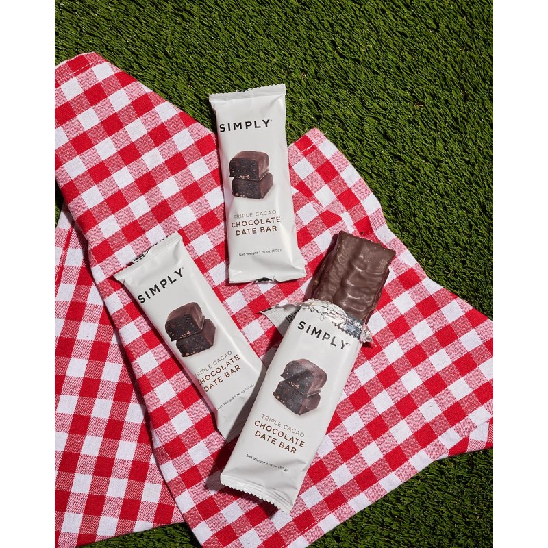 SIMPLY GUM Chocolate Date Bars | Triple Cacao | Fair