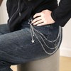 Star Pants Chain Sliver Goth Jeans Chain Layered Metal Punk