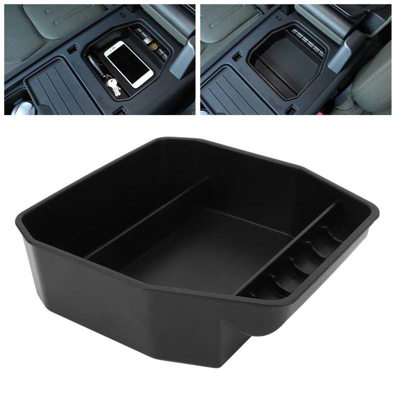 Armrest Storage Box Tray with Non Slip Liner Replacement for