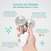 MonétBeauty Stainless Steel Ice Globes for Facials (Silver), Durable Cryo