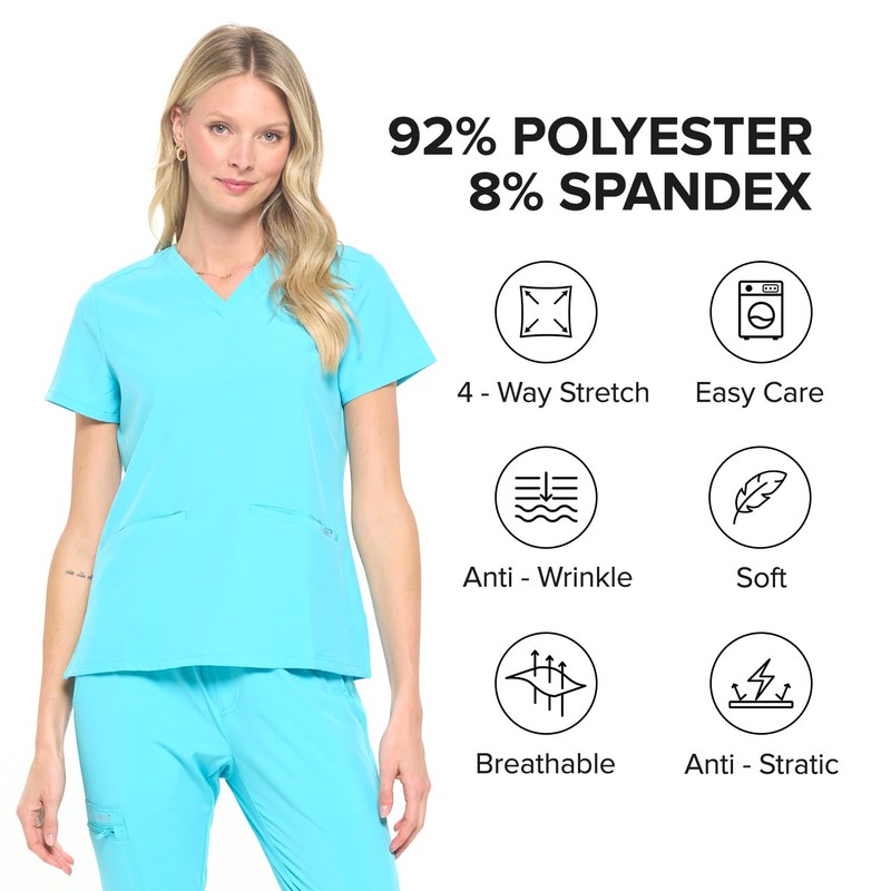 Dagacci - Conjunto de uniformes médicos para mujeres y hombres,
