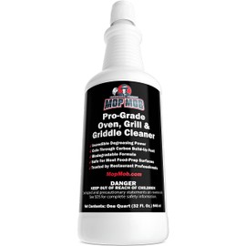 Commercial Grill and Oven Cleaner 32Oz Concentrate 1pk. Heavy-Duty Fast-Acting Degreaser Solution Removes Carbon, Grime, Burnt Food and Oil for Griddles Fryer Baskets and Kitchen Cooking Surfaces.