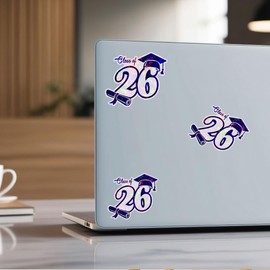 3 Pcs Senior 2026 Sticker, Class of 2026 Sticker, Senior2026 Stickers, Graduation 2026 Stickers for Laptop Water Bottle Phone Car Window Helmet Vinyl Decal (Class of 2026 - Hologram, 3x3 inches)