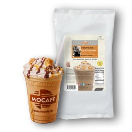 MOCAFE Salted Caramel Frappe Mix, Premium Blended Iced Colombian Coffee powder, Create Instant Crave-Worthy Specialty Drinks, 3 lbs. bag