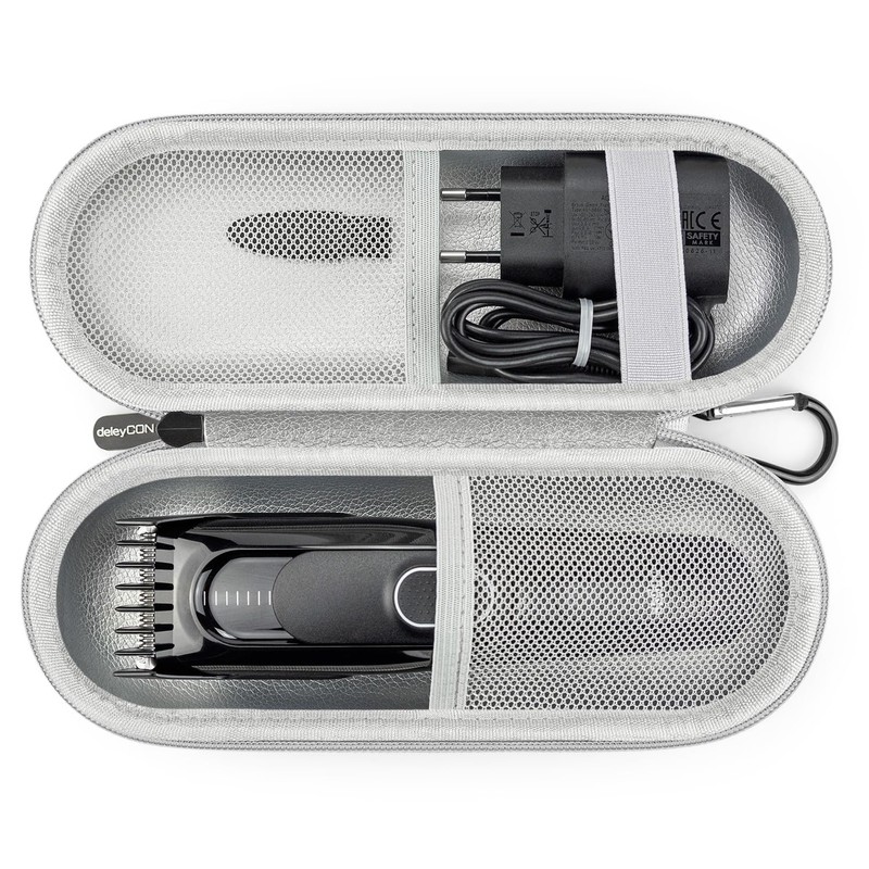 deleyCON Travel Case for Toothbrushes etc., silver, Toiletry bag