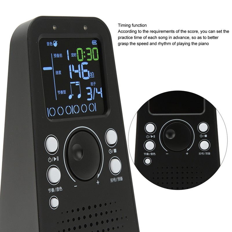 Electronic Digital Metronome Universal Smart Bluetooth Metronome for Guitar Piano