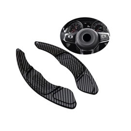 ontto ABS Car Steering Wheel Shift Paddle Shift Lever Extension Fits VW Golf 7 Polo GTI R Rline MK7 MK7.5 Scirocco Arteon 2015-2019 Paddleshift Cover Attachments Carbon Fibre Black