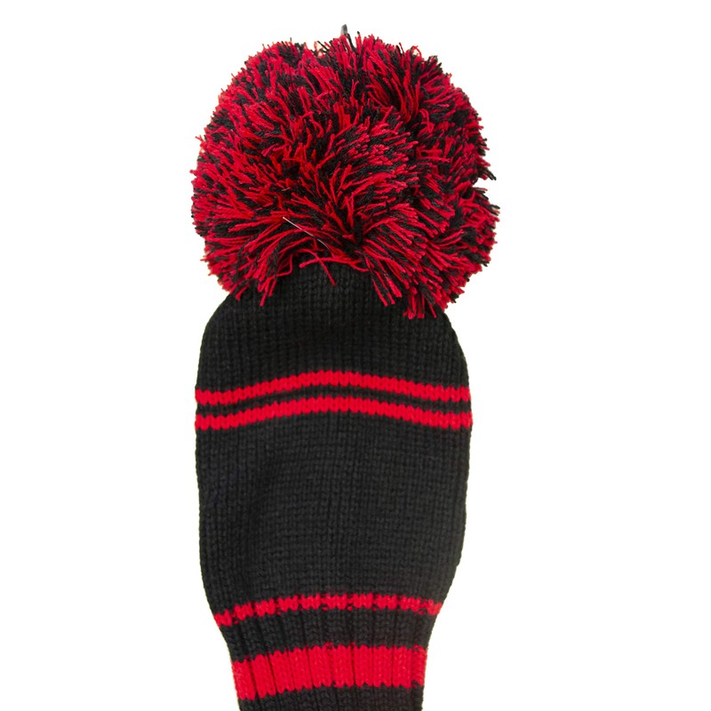 Longridge Pom Pom Driver Head Cover - Black/Red