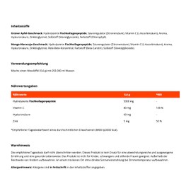 GymBeam GymBeam Marine Collagen Marine Collg+ Supplement C Enth?lt hochabsorbierte hydrolysierte Peptiden aus Fischkollagen, Vitamin C, Zink & Hyalurons?ure fr Gelenke, Haut (241 g, Mango Maracuja)