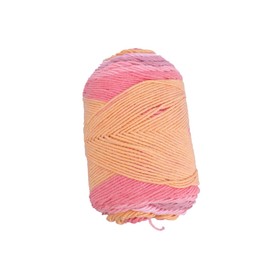 TEHAUX 1roll Rainbow Colorful Knitting Yarn Thick Woolen Yarn for DIY Crochet Projects for Hats Scarves and Blankets Anti-Pilling Craft Supplies