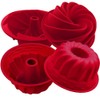 IELEK Silicone Fulted Pan Cake Nonstick Jello Molds Tube for