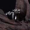 BYONDEVER Vintage Punk Silver Black Chinese Dragon Snake Dragon Claw