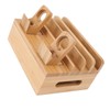 Bamboo Charging Station Multifunction 5 Ports Charging Station Rack for