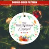 Engagement Hanging Ornament, 2.87 Inch Our First Christmas Engaged 2024