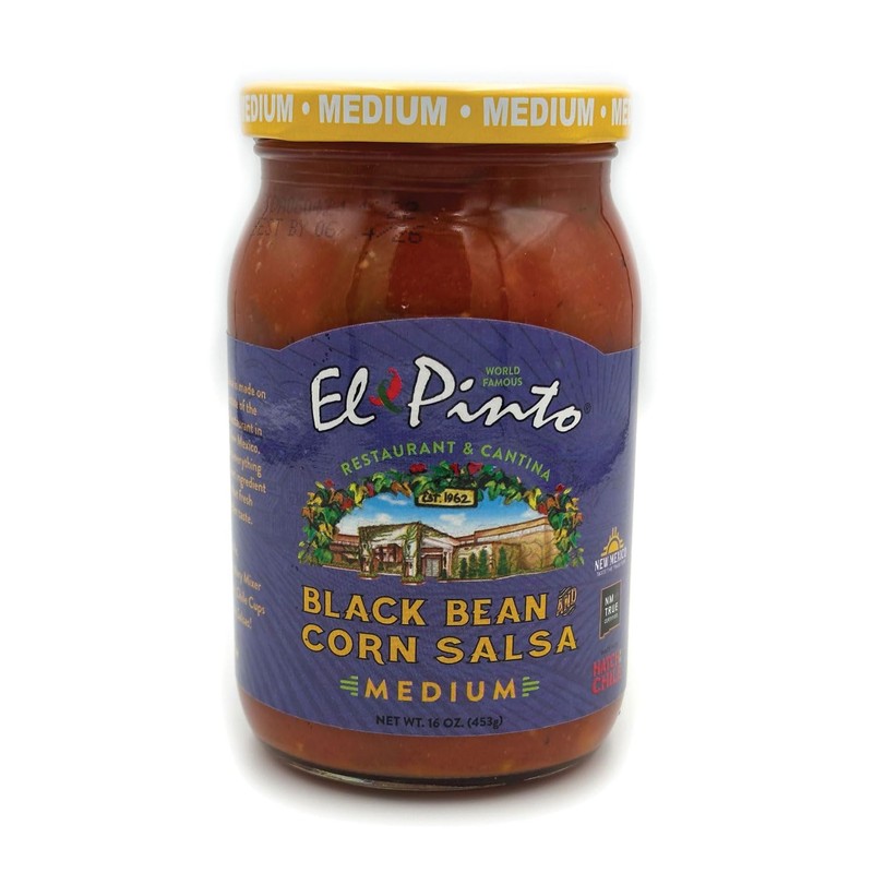 El Pinto Black Bean And Corn Salsa, Medium, 16 Ounce