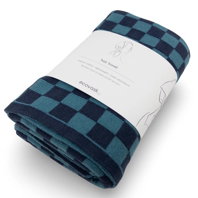 Ecovask Travel Towel & Hair Wrap - Organic Cotton, Original