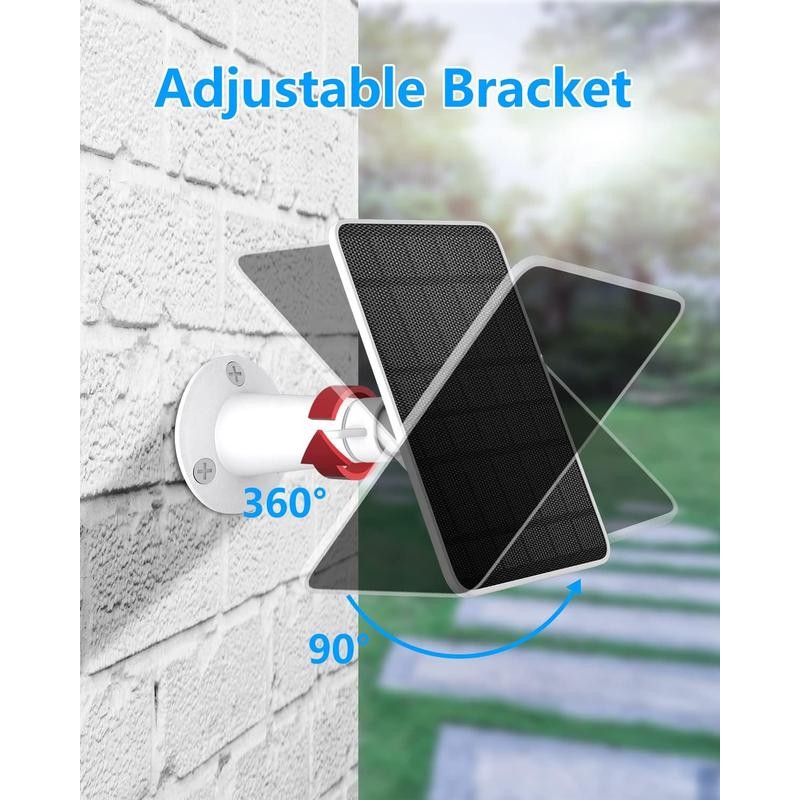 Solar Panel Charger Compatible with Eufycam 3/3C/2C/2C Pro/E40/E20/2/2 Pro/E/L20/L40/Solo/SoloCam Spotlight,