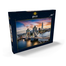 Tower Bridge And Skyline Of London, Great Britain, Shortly After Sunset - Premium 100 pieces Puzzle - MyPuzzle special collection from Puzzle Galaxy