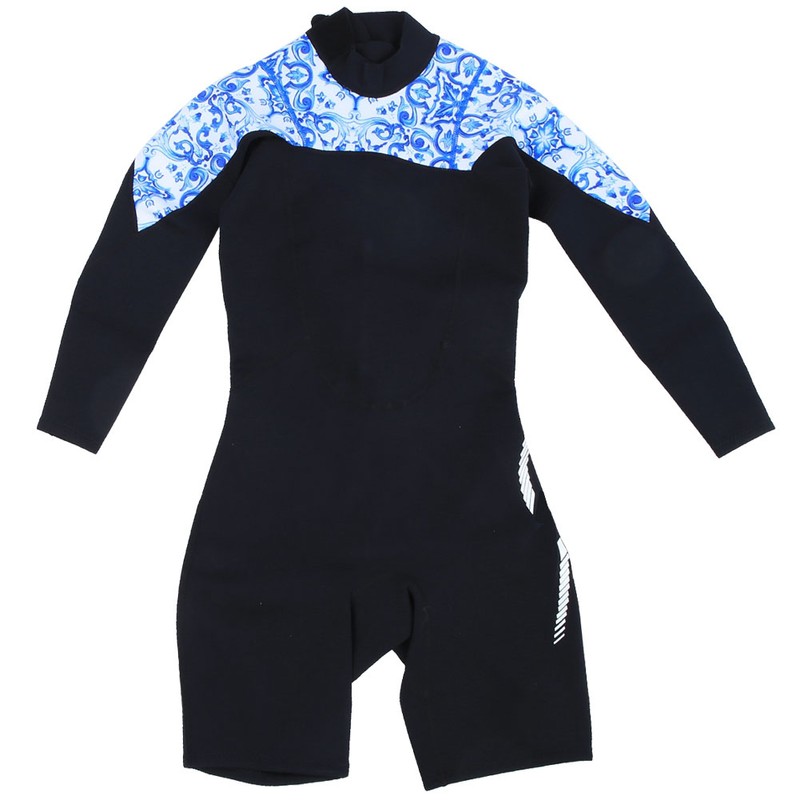 1.5MM Diving Onepiece Swimsuit Wetsuit Short Trousers for Snorkeling Surfing(Woman