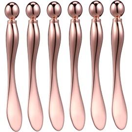 6 Pcs Eye Cream Applicator Cosmetic Face Moisturizer Eye Skincare Products Heated Eye for Dry Eyes Eye Cream for Dark Circles Eye Mask Wands Smoothing Cream Brow Gel Eye Kit Metal