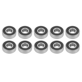 Akozon Pack of 10 6201-RS Bearing Steel Deep Groove Ball Bearings 12mm - Premium Quality for Versatile Applications