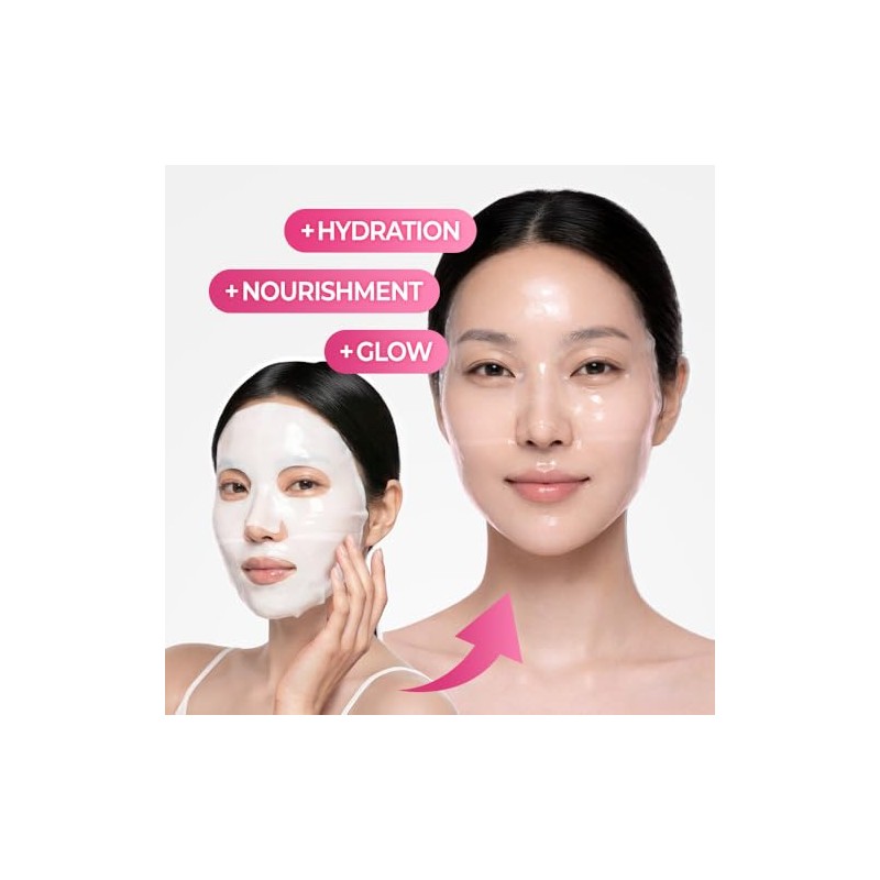 Collagen Hydrogel Face Mask with Niacinamide, NEXTBEAU Korean Sheet Mask