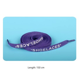 Borsgye 3 Pairs of Flat Shoelaces Replacement Shoelaces Made of Cotton Tear-Resistant Shoe Laces Wide Athletic Shoelaces for Sports Shoes and Trainers - 1.5 m - Black White Purple, multi-coloured, m