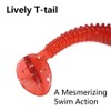 50Pcs Pink Soft Plastic T-Tail Grub Worm Baits Fishing Lures