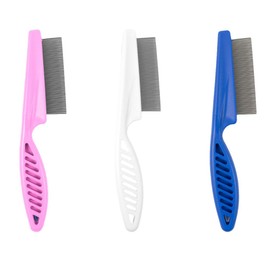 Samcos Pet Brush, Set of 3, Chisel Remover, Stainless Steel, Chisel Remover, Dog, Cat, Brush, Shagging Comb, Flea Remover, Pet Supplies, Cleaning, Comb, Perfect for Dog and Cat Beauty