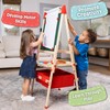 Light Up Easel for Kids 3 -in-1 Magnetic Chalkboard, LED
