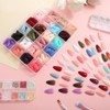 ieron 24 Colours 576 Pieces Artificial Nails Acrylic for Nail