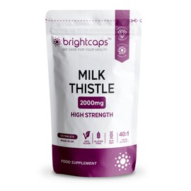 Milk Thistle Tablets 80% Silymarin High Strength 4,000mg Per Serving 2 Months Supply, 120 Vegan Tablets - Milk Thistle Capsules Alternative - Premium Supplement Made in UK