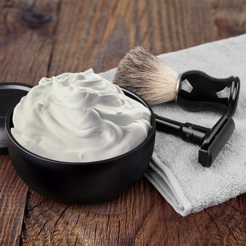 QSHAVE Stainless Steel Shaving Bowl with Lid 4 Inch Diameter