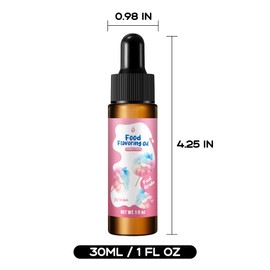 Cotton Candy Flavoring - 1 Fl Oz Cotton Candy Extract for Baking Concentrated Candy Flavoring for Candy Making Cotton Candy Lip Gloss Flavoring Oil - with Glass Dropper