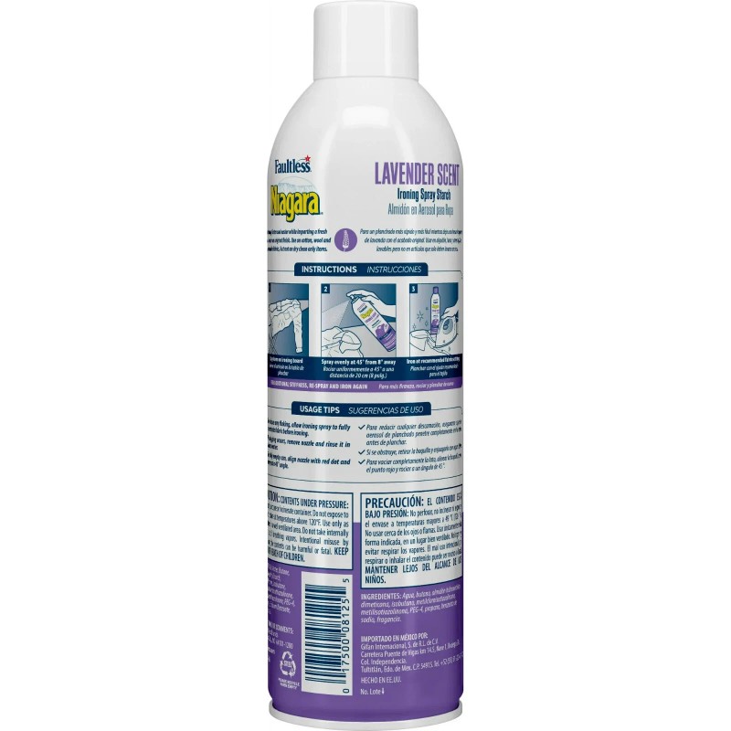 Niagara Faultless Niagara Lavender Scent Ironing Spray Starch 20 oz