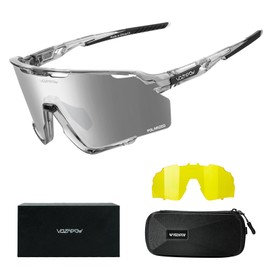 VOZAPOW Polarized Cycling Glasses for Men Women, UV Protection Sports Sunglasses for Running Fishing Baseball Softball