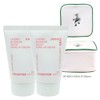Innisfree Cherry Blossom Glow Tone-Up Cream 50ml 2pcs+Cleanser+Play Green Cosmetic Pouch (Green) / 이니스프리 왕벚꽃 글로우 톤업 크림 50ml 2개+클렌저+플레이그린 화장품 파우치 (그린)