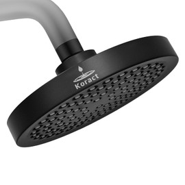 Koract Shower Head High Pressure Rain Premium Quality Luxury Design Anti-Clogging Silicone Nozzles Adjustable Replacement for Bathroom Shower Heads (6 inch Round) (Matte Black)